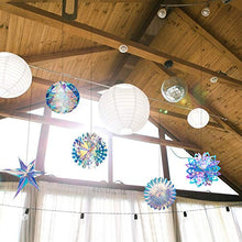 Load image into Gallery viewer, BTSD-home Iridescent Party Supplies Kit with Hanging Honeycomb Ball Decorative Paper Fan Snowflake Garlands for Birthday Wedding Christmas Party Decorations
