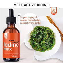 Load image into Gallery viewer, Nutrionika Nascent Iodine Drops - Liquid Iodine for Thyroid Support - Active Iodine for Hormonal Balance and Weight Support - Promotes Thyroid Edge Health - Boost Metabolism, Focus &amp; Energy (2 Fl Oz)
