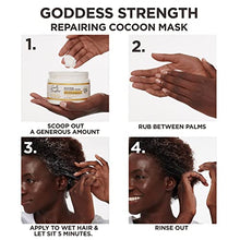 Load image into Gallery viewer, Soft-Sheen Carson Carol&#39;s Daughter Goddess Strength Repairing Cocoon Hydrating Hair Mask for Dry Damaged &amp; Curly Hair, Restores Moisture, Made with Castor Oil, 12 Oz, White
