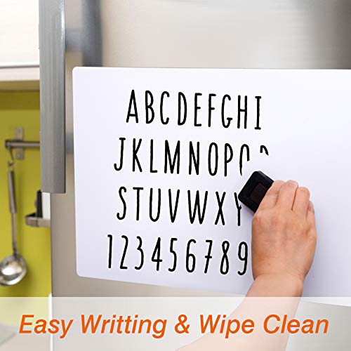 Load image into Gallery viewer, Magnetic Dry Erase Whiteboard Sticker Sheet Meal Planner Menu Reminder Board Wall Decal for Kitchen Refrigerator School with 4 Whiteboard Markers 1 Eraser Included (17X11 inches)