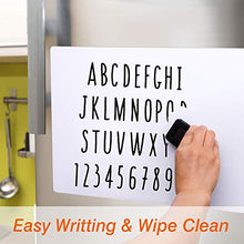 Load image into Gallery viewer, Magnetic Dry Erase Whiteboard Sticker Sheet Meal Planner Menu Reminder Board Wall Decal for Kitchen Refrigerator School with 4 Whiteboard Markers 1 Eraser Included (17X11 inches)

