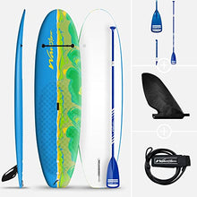 Load image into Gallery viewer, Wavestorm 8ft Junior Stand Up Paddleboard | Superior Foam Construction with Stringers | Accessories Included Adjustable Paddle Leash and Removable fin| Carry Handle | Sized for Youth
