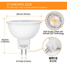 Load image into Gallery viewer, 12 Pack MR16 LED Bulbs 50W Halogen Equivalent, 2700K Warm White, 5W GU5.3 MR16 12V Spotlight Bulb, Non-Dimmable,45 Degree Beam Angle for Landscape, Recessed, Track Lighting
