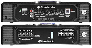 Planet Audio AC1200.2 2 Channel Car Amplifier - 1200 Watts, Full Range, Class A/B, 2-4 Ohm Stable, Mosfet Power Supply, Bridgeable