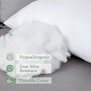 MIULEE Throw Pillow Insert Hypoallergenic Premium Pillow Stuffer Sham Square for Decorative Cushion Bed Couch Sofa 12x12 Inch