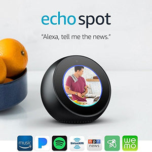 Echo Spot - Smart Alarm Clock with Alexa - Black