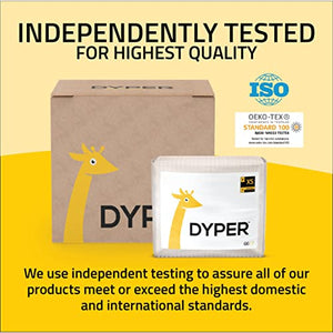 DYPER Bamboo Baby Diapers Size 1 / Newborn | Natural Honest Ingredients | Cloth Alternative | Day & Overnight | Plant-Based + Eco-Friendly | Hypoallergenic for Sensitive Skin | Unscented - 66 Count