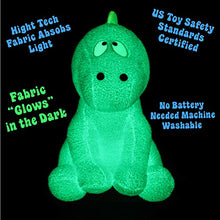 Load image into Gallery viewer, Little Room Naturally Glow in The Dark Dinosaur Stuffed Animal Plush Toy, 14 Inches, Blue (L1000)
