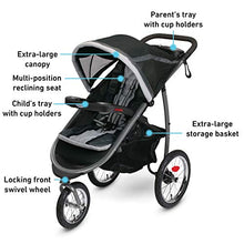 Load image into Gallery viewer, Graco FastAction Fold Jogger Travel System | Includes the FastAction Fold Jogging Stroller and SnugRide 35 Infant Car Seat, Gotham
