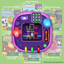 Load image into Gallery viewer, LeapFrog Rockit Twist Handheld Learning Game System, Purple and 2-Game Pack: Cookie&#39;s Sweet Treats and Dinosaur Discoveries
