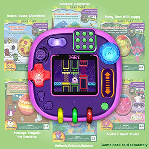 LeapFrog Rockit Twist Handheld Learning Game System, Purple and 2-Game Pack: Cookie's Sweet Treats and Dinosaur Discoveries