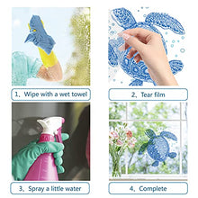 Load image into Gallery viewer, GORGECRAFT 4PCS Sea Animal Window Decals Static Sea Turtles Glass Sliding Door Sticker Clings Waterproof Vinyl Film Ocean Bedroom Bathroom Decals for Prevent Stop Birds Dogs Pets Strikes
