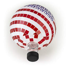 Load image into Gallery viewer, Alpine Corporation 12" Tall Indoor/Outdoor Mosaic American Flag Gazing Globe Yard Art Decor
