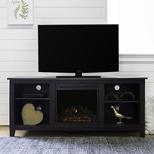 Load image into Gallery viewer, Walker Edison W58FP18ES Fireplace TV Stand , Espresso, 58&quot;
