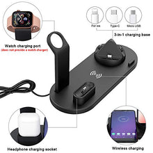 Load image into Gallery viewer, Wireless Charger, Botee 6 in 1 Wireless Charging Dock for iPhone X/Xs/7ps/7/6s/8/8Plus/i-Watch/AirPods, Qi Fast Wireless Charging Stand Compatible for iPhone Samsung [2019 Upgrade] (Black)
