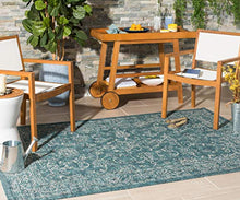 Load image into Gallery viewer, Safavieh Courtyard Collection CY8680-37221 Turquoise Indoor/ Outdoor Area Rug (4' x 5'7")
