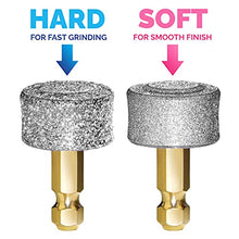Load image into Gallery viewer, LuckyTail Dog Nail Grinder Replaceable Extra Hard &amp; Super Soft Grinding Heads – Diamond Tips for Professional Pet Claw Trimmer and Grooming Tool Kit – (Pack of 2)
