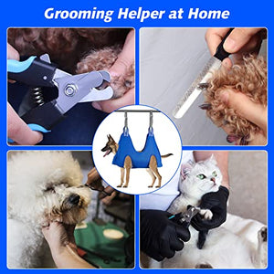 ATESON Pet Grooming Hammock for XL Large Dogs with Nail Clippers/Nail Trimmers/Grooming Scissors, Dog Grooming Harness for Nail Trimming, Pet Grooming Sling Helper