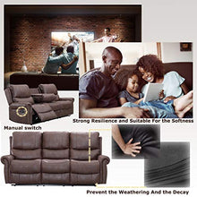 Load image into Gallery viewer, Recliner Sofa for Living Room Set Reclining Couch Sofa Chair Palomino Fabric Loveseat 3 Seater Home Theater Seating Manual Recliner Motion Home Furniture
