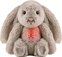 Load image into Gallery viewer, Gemma Joy Bedtime Bunny Baby Sleep Soother with Cry Activated Sensor, Plush Stuffed Animal for Newborn Infants, Calming Light, Lullaby Music, White Noise, Mother’s Heartbeat and Baby Shusher
