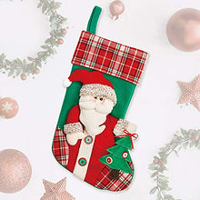 Load image into Gallery viewer, Yecence Christmas Stockings Large 3 Pcs Set 19" 3D Style Santa Snowman Reindeer Character for Xmas Classic Decoration Fireplace Hanging Ornaments Holiday Décor
