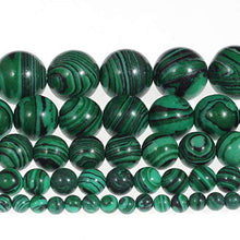 Load image into Gallery viewer, Natural Stone Beads 8mm Malachite Gemstone Round Loose Beads Crystal Energy Stone Healing Power for Jewelry Making DIY,1 Strand 15"
