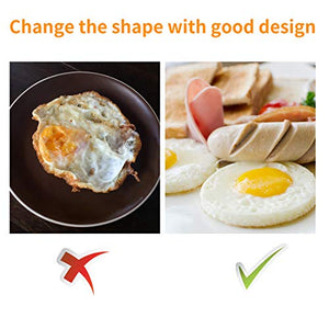 ARTISTORE Egg Ring, Round Egg Pancake Maker Mold, Stainless Steel Non Stick Metal Circle Shaper Mold, Household Kitchen Cooking Tool for Frying McMuffin or Shaping Eggs, Egg Maker Molds 2 Pack