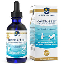 Load image into Gallery viewer, Nordic Naturals Omega 3 Pet - Fish Oil Liquid For Cats and Small Dogs, Omega-3s,EPA And DHA Supports Skin, Coat, Joint And Overall Health In Triglyceride Form For Optimal Absorption, 2 Ounces
