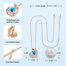 Load image into Gallery viewer, CDE Love Heart Pendant Necklaces for Women Silver Tone Rose Gold Tone Crystals Birthstone Jewelry Gifts for Party/Anniversary Day/Birthday
