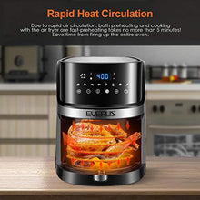 Load image into Gallery viewer, Air Fryer EVERUS 1700-Watts Hot Air Fryer Oven XL 5.8QT, Stainless Steel Electric Air Fryer Oilless Cooker with 8 Presets, Nonstick Square Basket, 2 Years Warranty, ETL Listed
