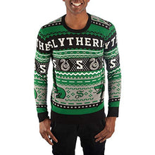 Load image into Gallery viewer, Bioworld Slytherin Sweater Harry Potter Sweater Slytherin Apparel Hogwarts Sweater-X-Large Green
