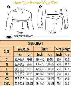 NINGMI Sauna Vest for Men-Sweat Vest for Men Waist Trainer Trimmer-Workout Weight Loss Vest with Waist Belt for Fitness Black