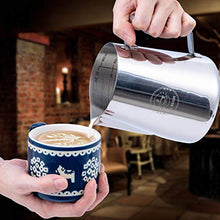 Load image into Gallery viewer, Milk Frothing Pitcher 32oz,Espresso Steaming Pitcher 32oz,Espresso Machine Accessories,Milk Frother Cup 32oz,Milk Coffee Cappuccino Latte Art,Stainless Steel Jug
