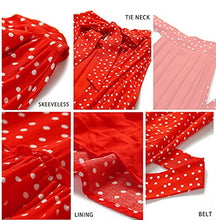 Load image into Gallery viewer, BTFBM Women Floral Dresses Casual Summer Sleeveless Halter Neck Ruffle Belt Boho Polka Dot Leopard Print Sun Short Dress (Floral Yellow, Small)
