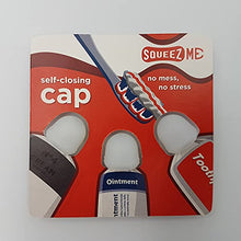 Load image into Gallery viewer, Chrome Cherry SqueezMe: 3-Pack Self-Closing Toothpaste Caps for Bathroom Hygiene for Kids and Adults
