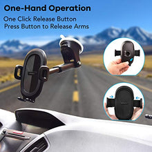 Load image into Gallery viewer, Suction Cup Phone Holder for Windshield/Dashboard/Window, Universal Dashboard &amp; Windshield Sturdy Suction Cup Car Phone Mount with Strong Sticky Gel Pad,Compatible W/ iPhone, Samsung &amp;Other Smartphone
