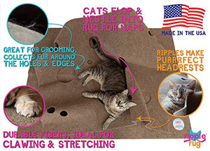 SnugglyCat The Ripple Rug - Made in USA - Cat Activity Play Mat - Insulated Base Keeps Kitty Warm - Fun Interactive Play - Training - Scratching - Bed Mat