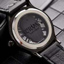 Load image into Gallery viewer, SURVAN WatchDesigner Japanese Quart Men Wrist Watch Luminous Skull Skeleton Black Leather Strap Men Watch Waterproof
