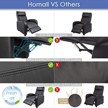 Load image into Gallery viewer, Homall Recliner Chair Padded Seat Massage PU Leather for Living Room Single Sofa Recliner Modern Recliner Seat Club Chair Home Theater Seating (Black)
