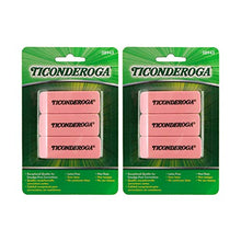 Load image into Gallery viewer, Dixon Ticonderoga - (38943) Ticonderoga Pink Carnation Erasers, (Medium), (2-5/16 by 13/16 by 7/17 Inches) (2-Pack of 3)

