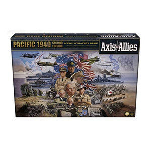 Hasbro Gaming Avalon Hill Axis & Allies Pacific 1940 Second Edition WWII Strategy Board Game, with Extra Large Gameboard, Ages 12 and Up, 2-4 Players, English Version, Brown