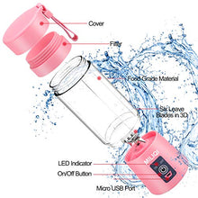 Load image into Gallery viewer, Portable Blender, Smoothies Personal Blender Mini Shakes Juicer Cup USB Rechargeable
