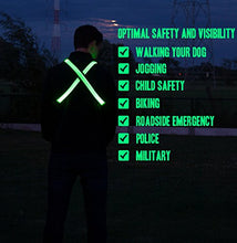 Load image into Gallery viewer, LED Reflective Belt - USB Rechargeable - High Visibility Gear for Running, Walking &amp; Cycling - Fits Women, Men &amp; Kids - Fully Adjustable &amp; Lightweight - Safer Than a Reflective Vest - Green, Red, Blue

