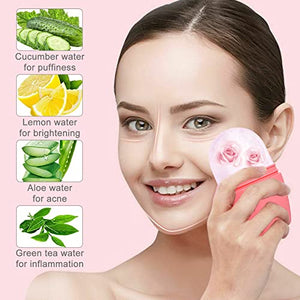 2 Pcs Ice Roller for Face and Eye, Ice Face Roller Skin Care Gua Sha Tool, Silicone Ice Mold for Face,Facial Ice Roller Skin Care Tool for Face & Eye Puffiness Relief & Remove Fine Lines,Gifts for Her