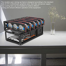 Load image into Gallery viewer, 6 GPU Mining Rig Frame Steel Open Air Miner Mining Frame Rig Case for Crypto Coin Currency Bitcoin Mining Accessories Tools, Frame Only
