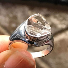 Load image into Gallery viewer, Natural Herkimer Diamond 925 Solid Sterling Silver Cluster Unisex Ring sz 6.75
