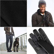 Load image into Gallery viewer, isotoner Microfiber Men's Gloves, Touchscreen, Water-Repellent, Black, LG

