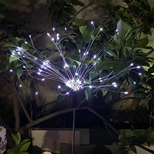 Load image into Gallery viewer, JJGoo Solar Garden Lights Solar Firework Lights, 2 Pack 120 LEDs 2 Lighting Modes Solar Lights Outdoor Waterproof for Garden Patio Walkway Pathway Party Wedding Decorative - Cool White
