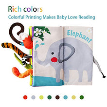 Load image into Gallery viewer, beiens Baby Books Toys, Touch and Feel Crinkle Cloth Books for Babies, Infants &amp; Toddler, Early Development Interactive Car &amp; Stroller Soft Toys Gifts for Boys &amp; Girls (Jungle Tails-1 Book)
