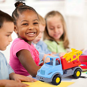 Tow Truck Toys for Boys - Car Carrier Truck Toy - Construction Vehicle Toys for Toddlers by POLESIE -Blue/Red